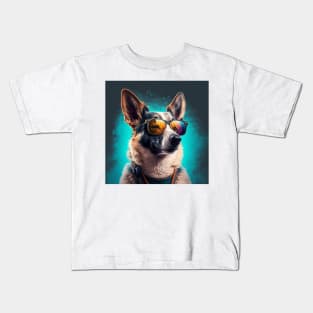 Dog in Cool Sunglasses Kids T-Shirt